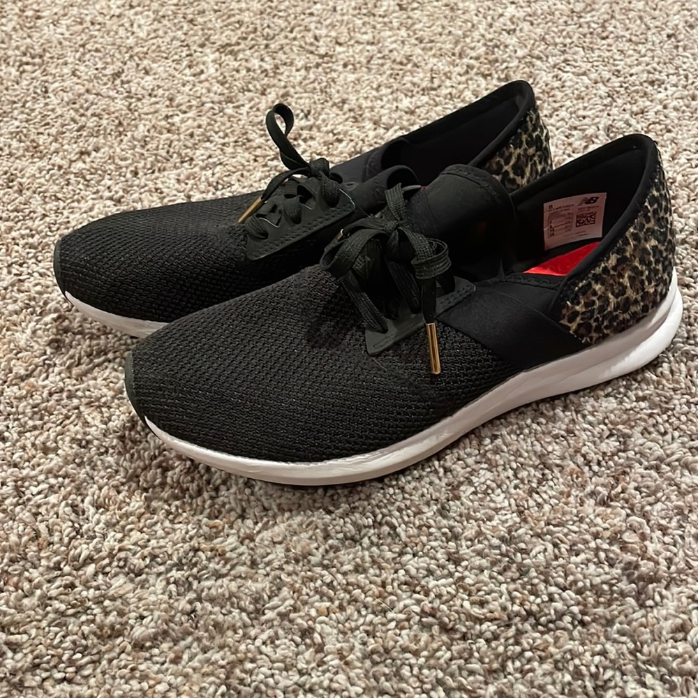 New balance leopard black shoes 8 women’s